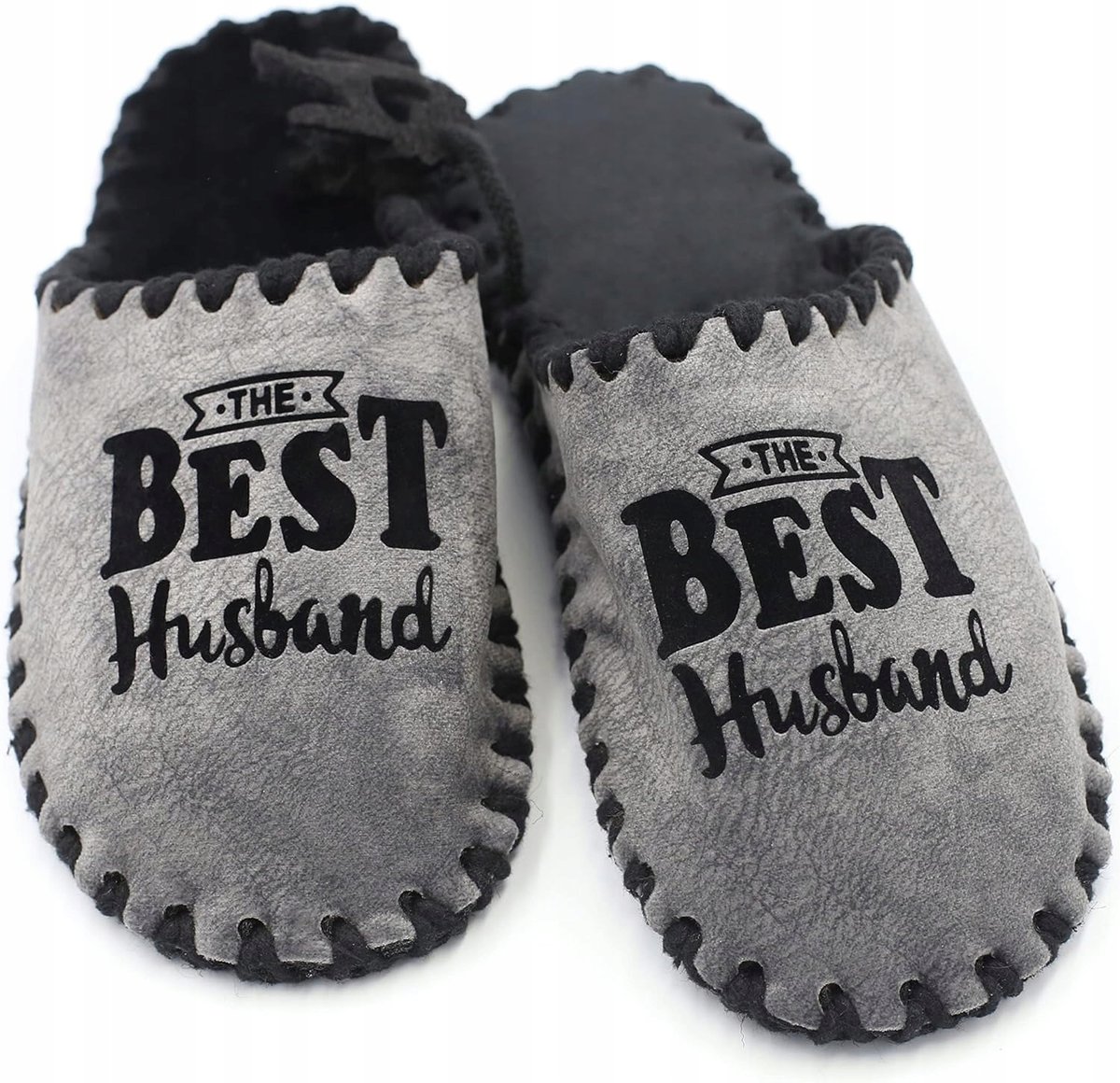 KAPCIE MĘSKIE WELUR BEST HUSBAND / MĄŻ HANDMADE MIĘKKIE MOCNE 40-41 +WOREK