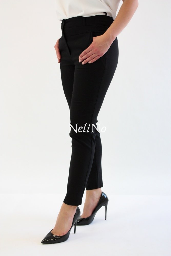 Eleganckie spodnie Sawanna Czarne 48