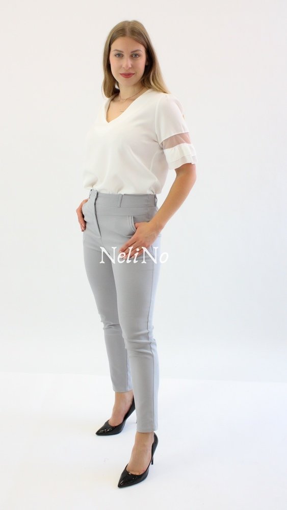 Eleganckie spodnie Sawanna Popielate 40