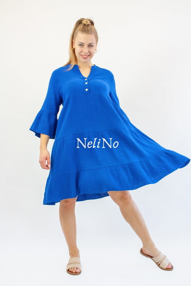 Muślinowa sukienka z guzikami Sara Chabrowa UNI