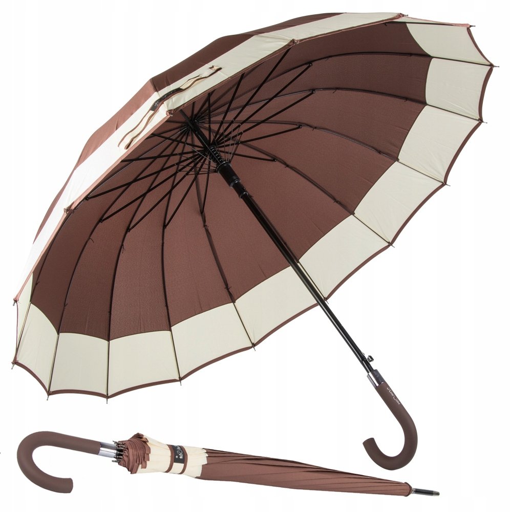 ELEGANCKI DUŻY PARASOL RZĄDOWY MOCNY XXL ANTYPOŚLIZGOWA RĄCZKA AUTOMATYCZNY