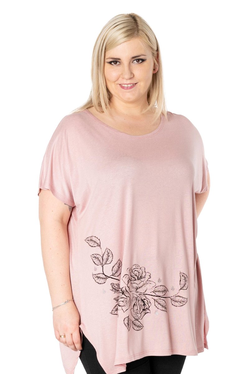 Duża Długa Bluzka Damska Tunika Oversize KD18-2