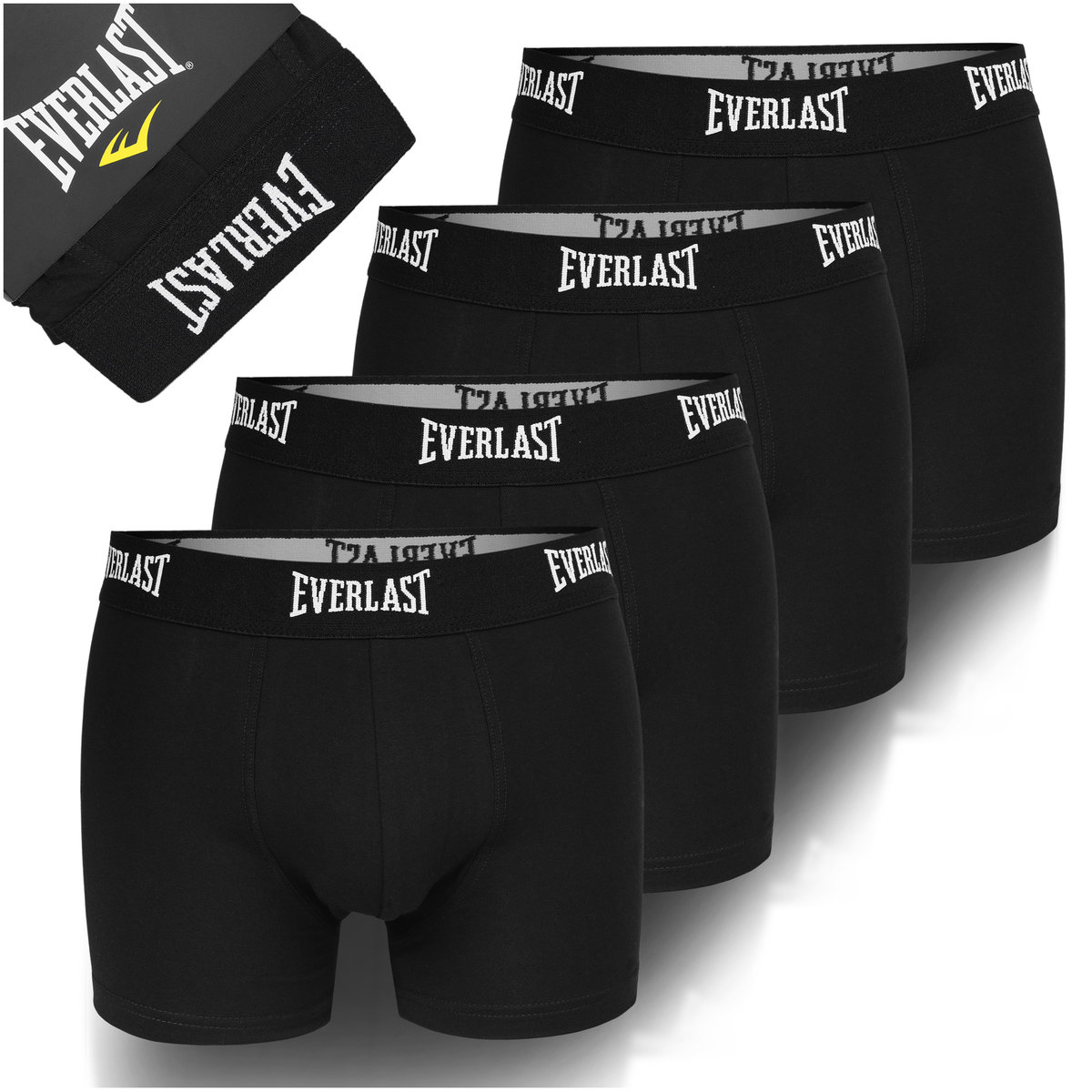 Everlast Bokserki Męskie Bawełniane Czarne 4 sztuki Rozmiar M