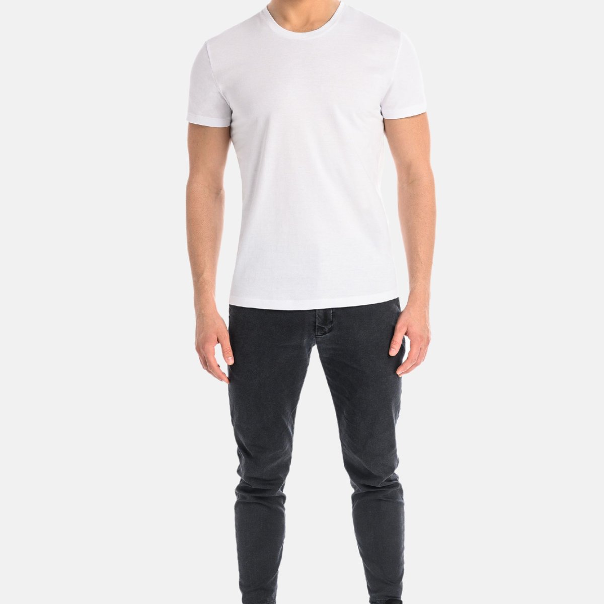 T-Shirt Męski Bawełniany Luca Biały Teyli