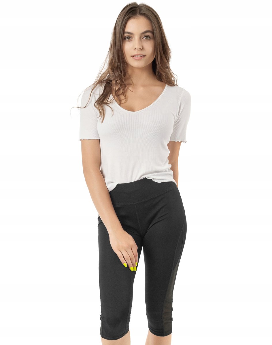 Legginsy Getry Sportowe Treningowe 3/4 HL59 r S/M