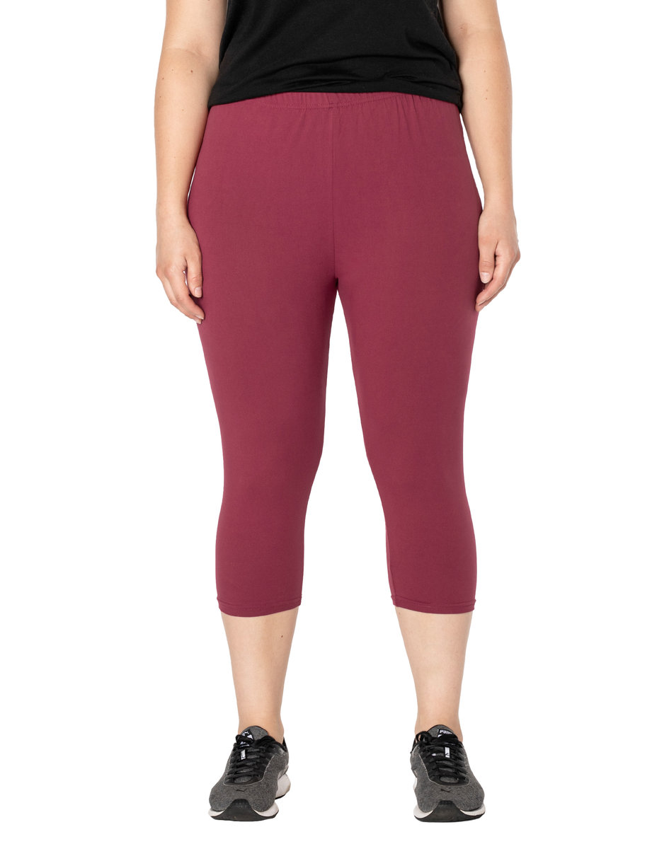 Duże Leginsy Getry Damskie Bambusowe 3/4 733-2 8XL