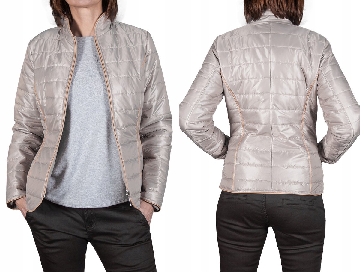 Kurtka Damska Przejściowa Pikowana JRX r 38 beżowa