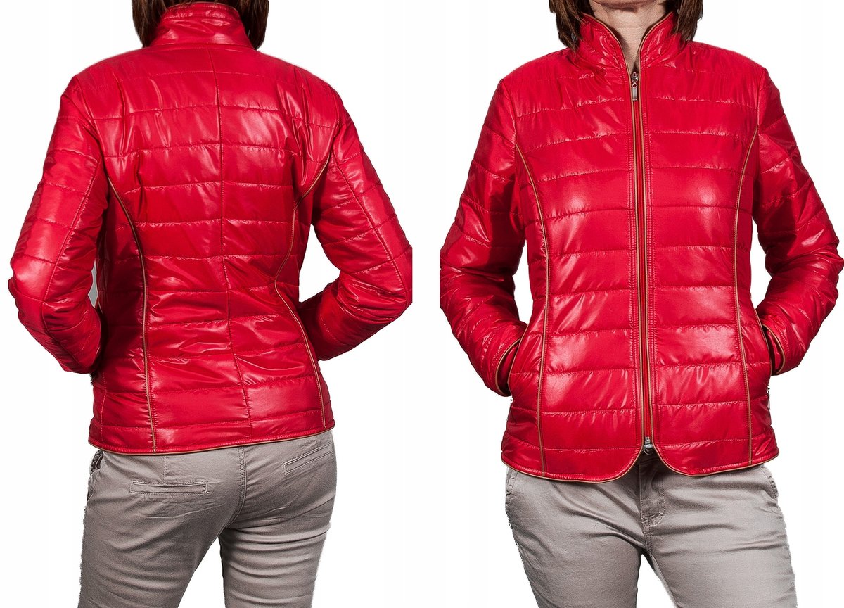 Kurtka Damska Przejściowa Pikowana JRX 36 czerwona