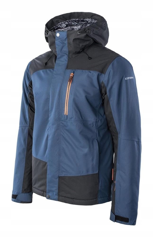 Męska kurtka narciarska Icepeak Capot snowboardowa zimowa granatowo-czarna rozmiar 48