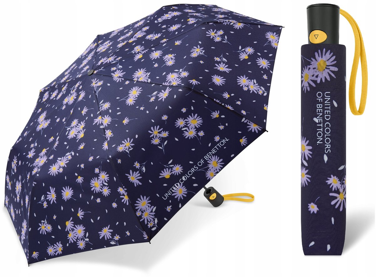 PARASOL PARASOLKA DAMSKA BENETTON MINI AUTOMAT POKROWIEC