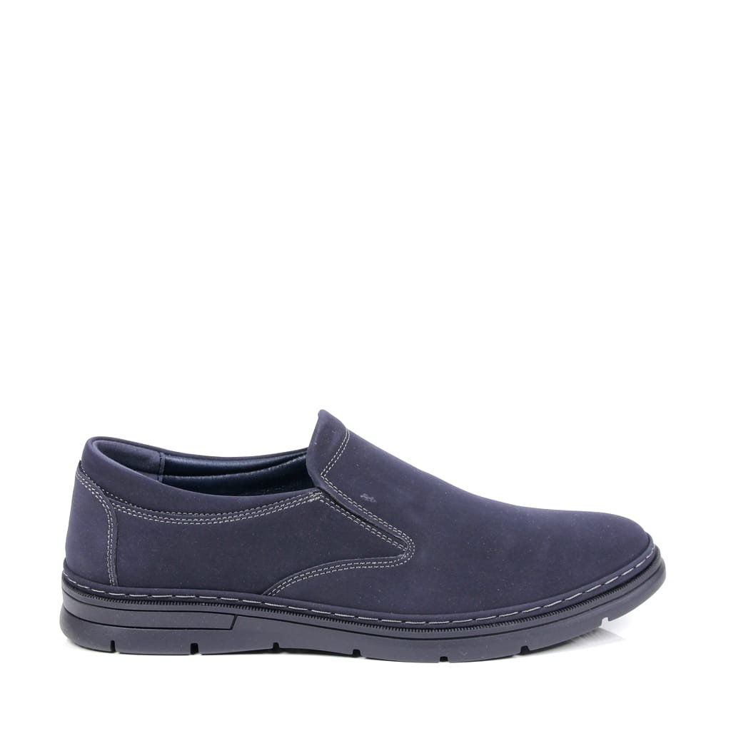 MĘSKIE PÓŁBUTY WSUWANE BUTY CASUAL HAVER AB137A-3 GRANAT NAVY ZAMSZOWE