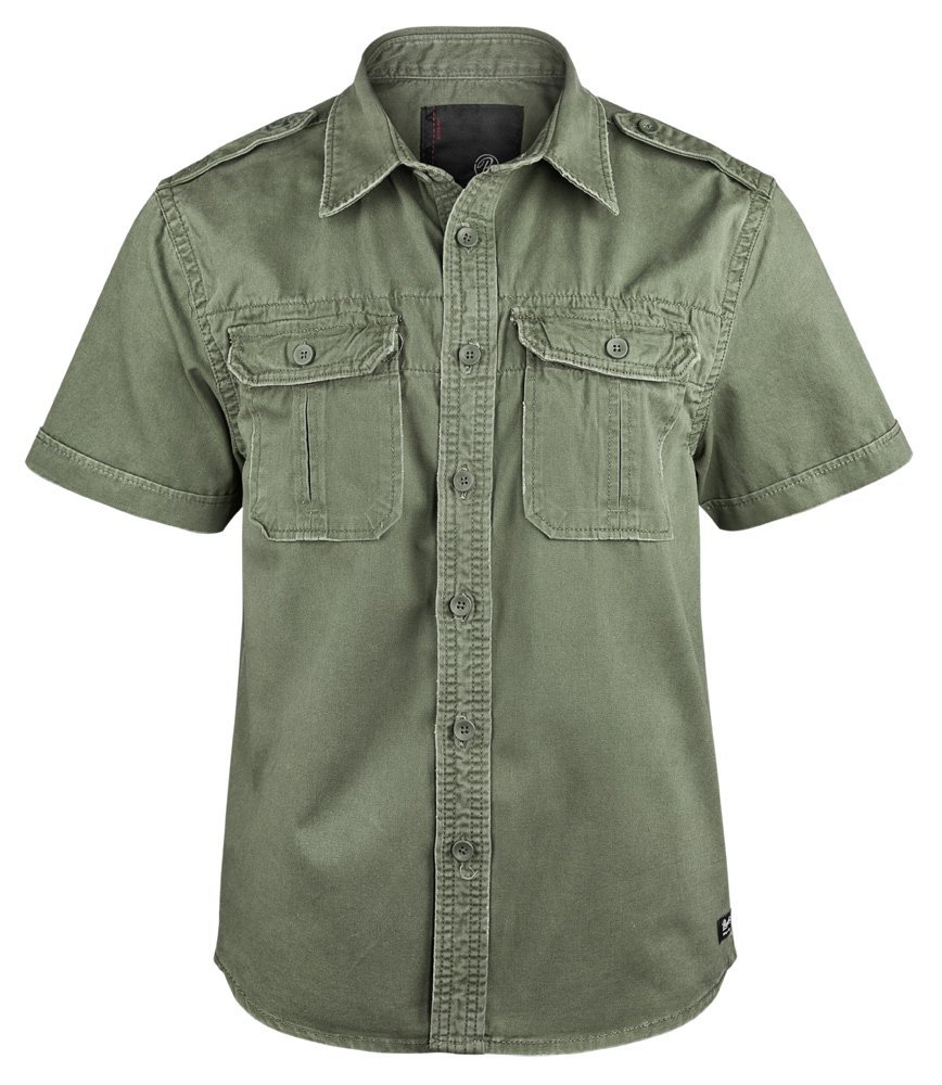 koszula VINTAGE SHIRT SHORTSLEEVE olive-3XL