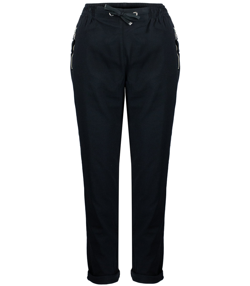 Wygodne elastyczne spodnie na gumkę plus size LILIANA-40