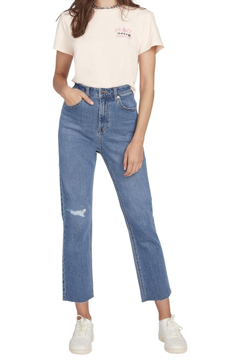Spodnie damskie Volcom Stoned Straight jeansy z wysokim stanem-W25