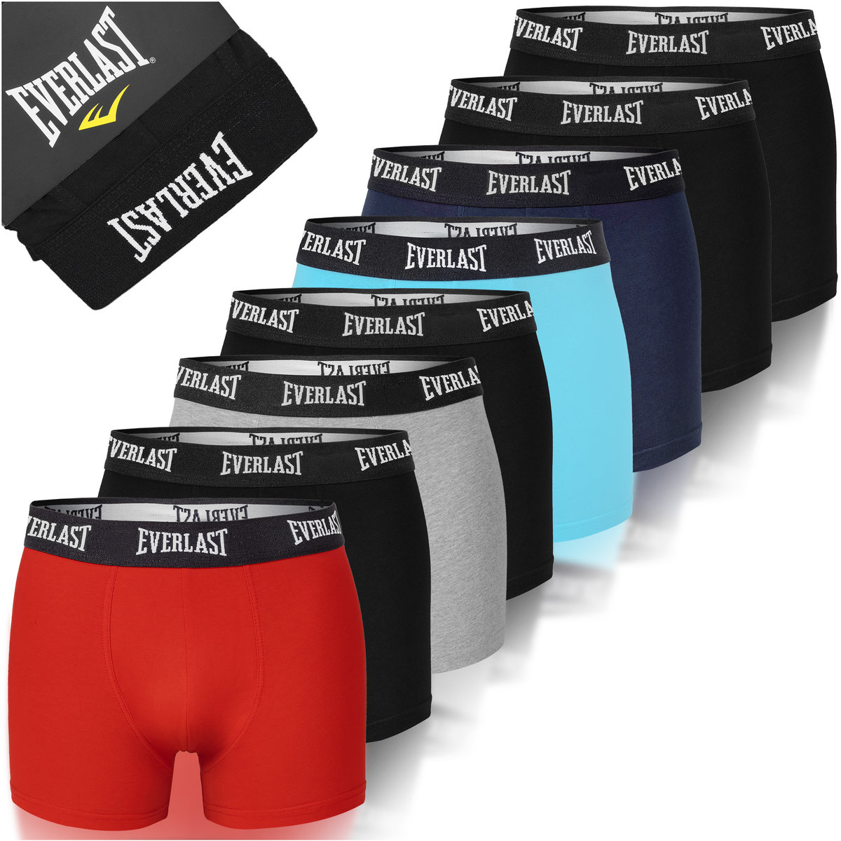 Everlast Bokserki Męskie Bawełniane Bm401 8 Sztuk Rozmiar M
