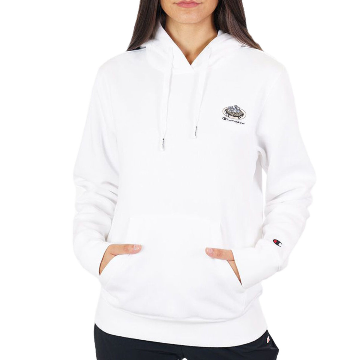 Bluza damska Champion Sweatshirt HD bawełniana z kapturem-S