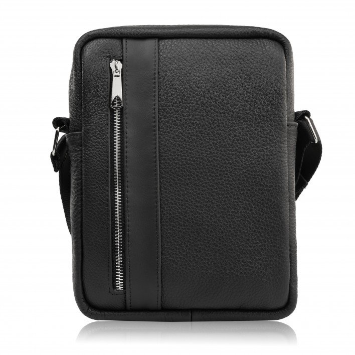 SASZETKA MĘSKA SKÓRZANA NA RAMIĘ LISTONOSZKA MĘSKA CZARNA ABRUZZO ABR-04