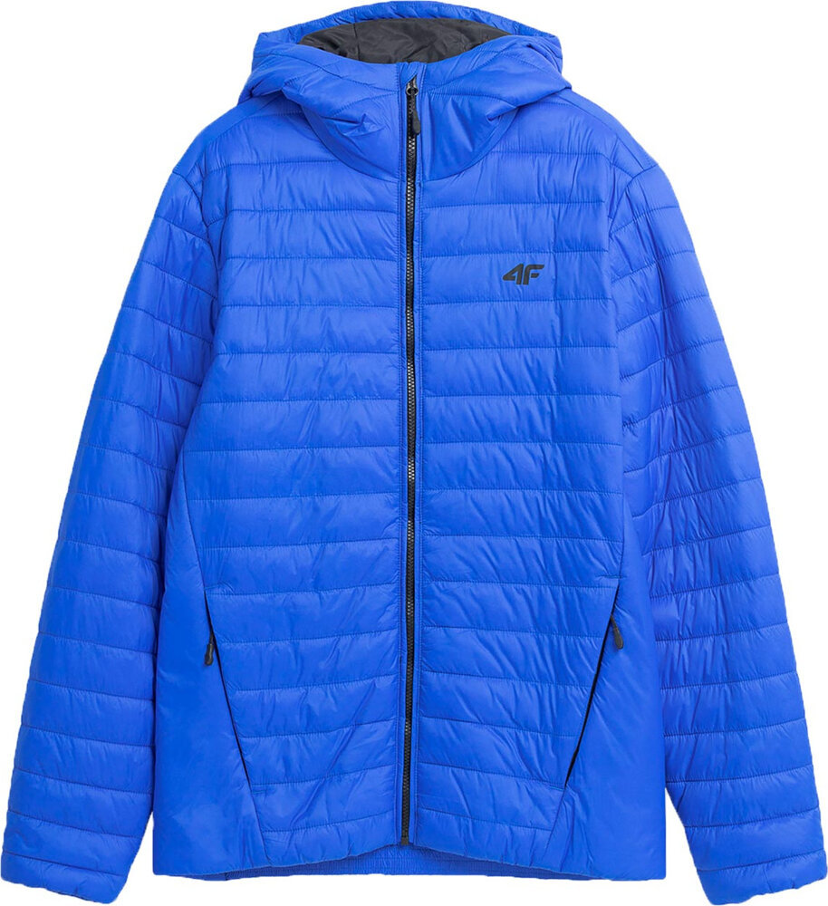 Kurtka męska puchowa 4F M240 niebieska 4FAW23TDJAM240 36S-XL