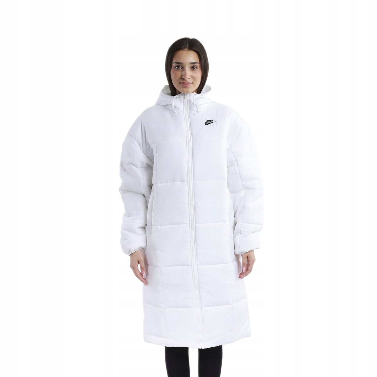 Kurtka Damska Nike Puchowa Zimowa Therma-Fit Płaszcz Parka Biała L