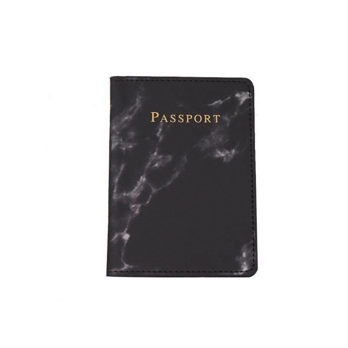Etui na paszport marmurkowe - czarne