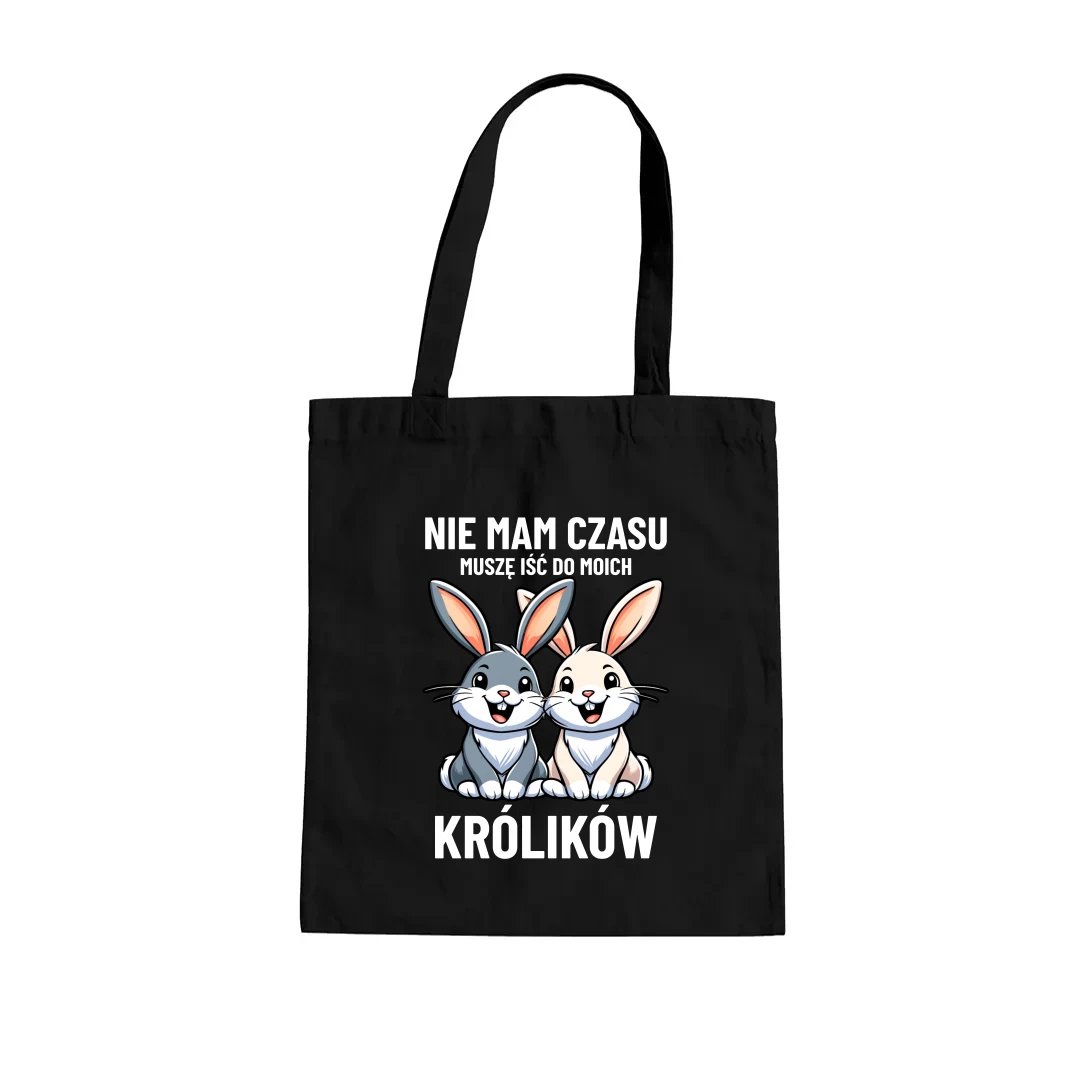 Nie mam czasu, muszę iść do moich królików – torba z królikami na prezent
