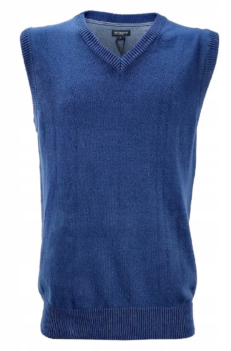 Kamizelka męska bezrękawnik bawełna granat XL