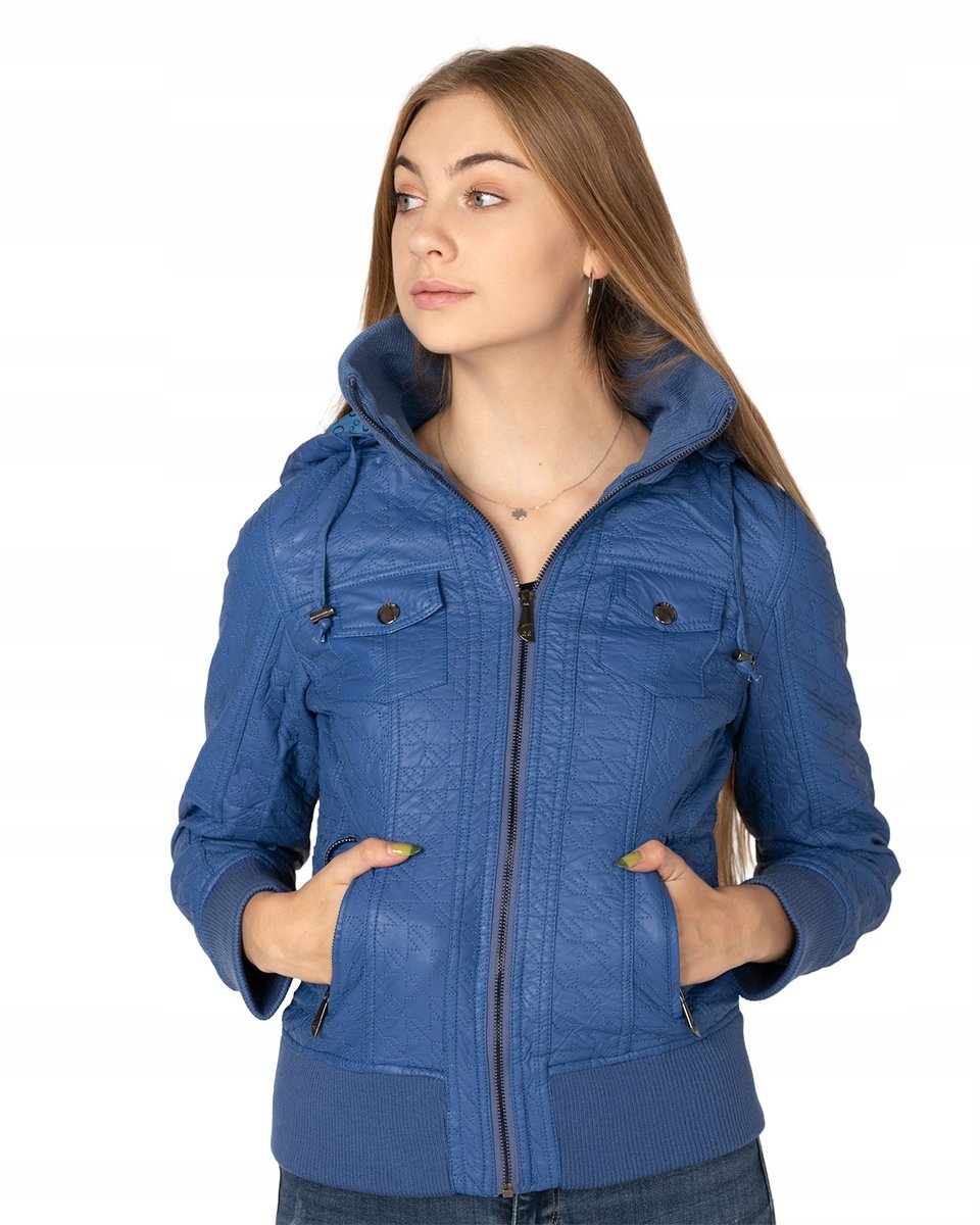 Krótka Kurtka Damska Przejściowa Skóra 05W-7 r S