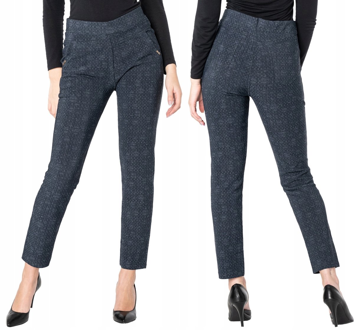 Duże Spodnie Damskie Cygaretki LIND F827-2 4XL/5XL