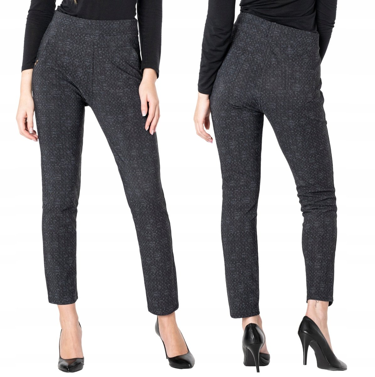 Duże Spodnie Damskie Cygaretki LIND F827-1 5XL/6XL