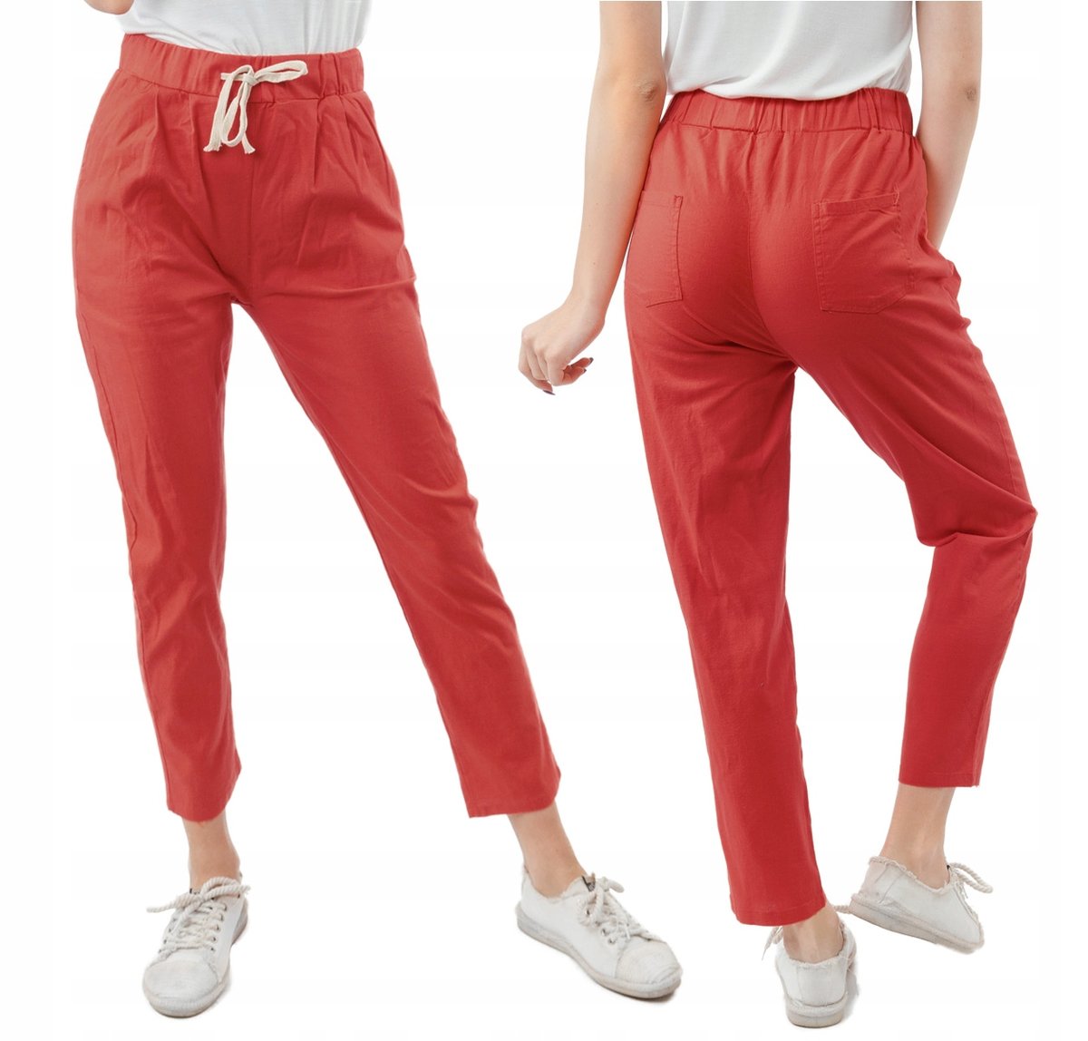 Cienkie Spodnie Damskie Bawełniane 199-04 XXL/3XL