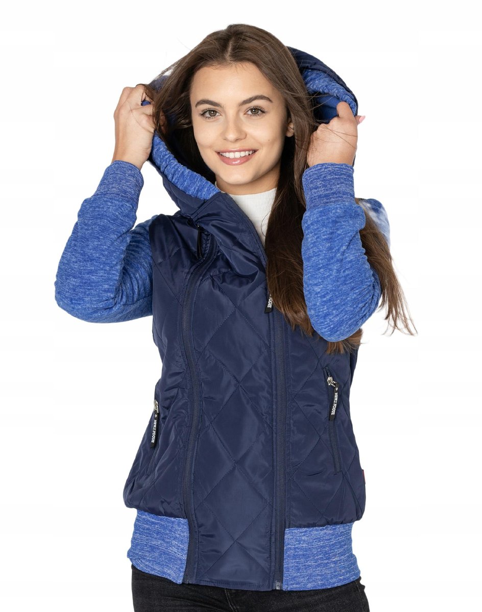 Kurtka Długa Bluza Damska Kaptur Polar 412-03 r S