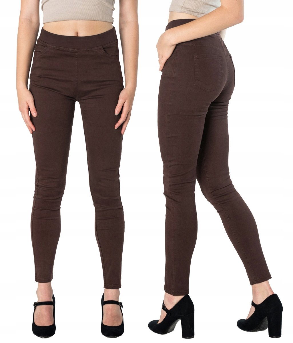 Spodnie Damskie Rurki z Wysokim Stanem 1920-4 S/M