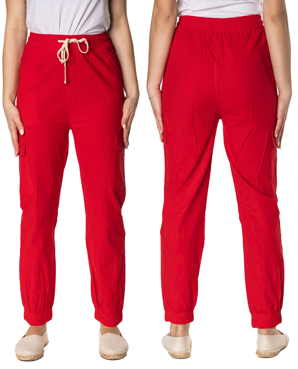 Cienkie Spodnie Damskie Bawełniane 1996-3 2XL3XL