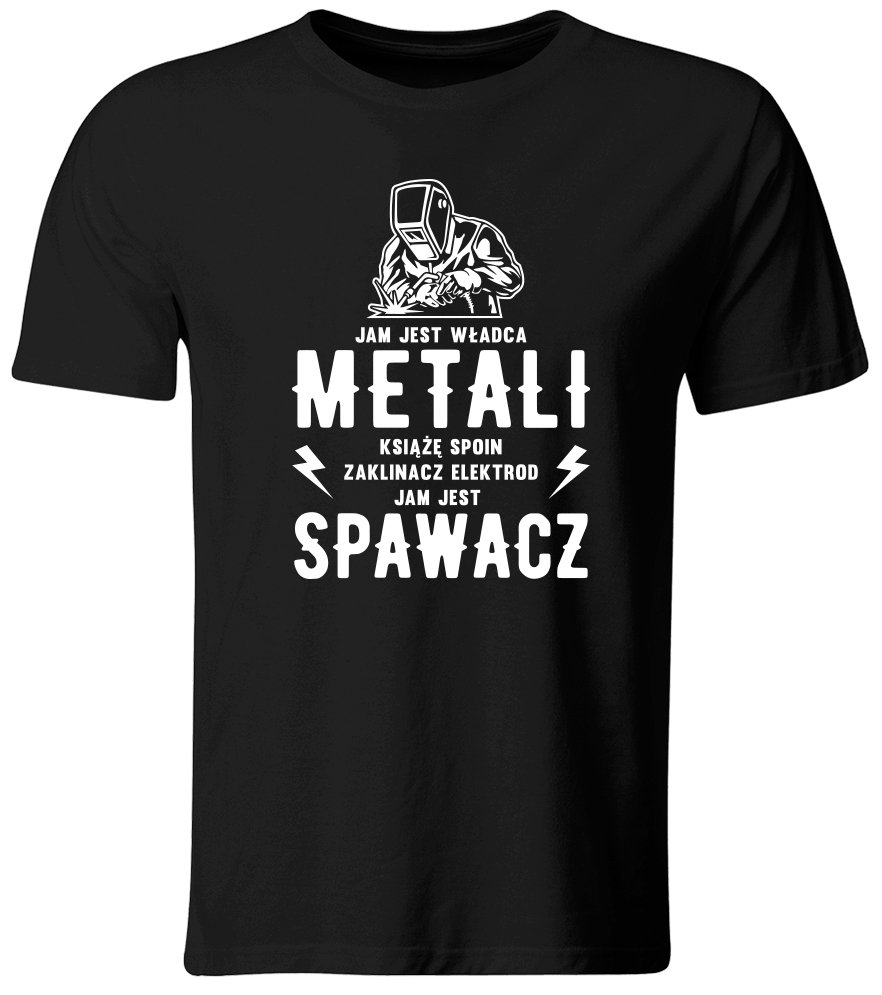 Koszulka Władca Metali. Prezent dla spawacza, czarna, roz. L