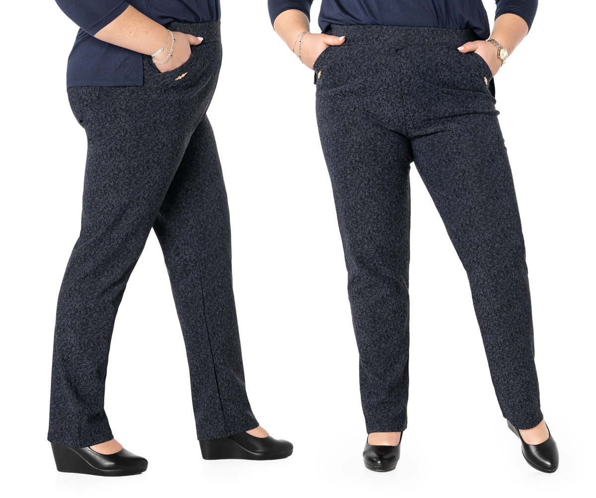 Spodnie Damskie Cygaretki Duże Rozm W202-2 5XL/6XL