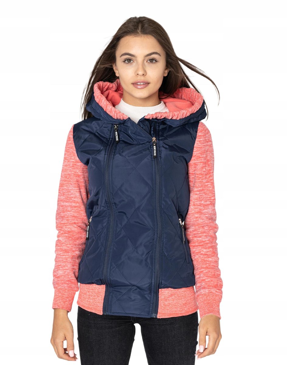 Kurtka Długa Bluza Damska Kaptur Polar 412-05 r S