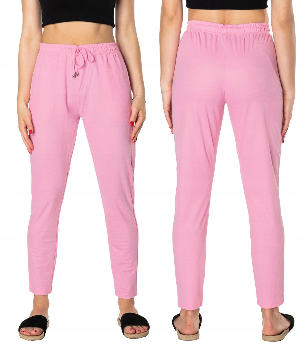 Cienkie Spodnie Damskie Bawełniane Lato 46176-4 XL