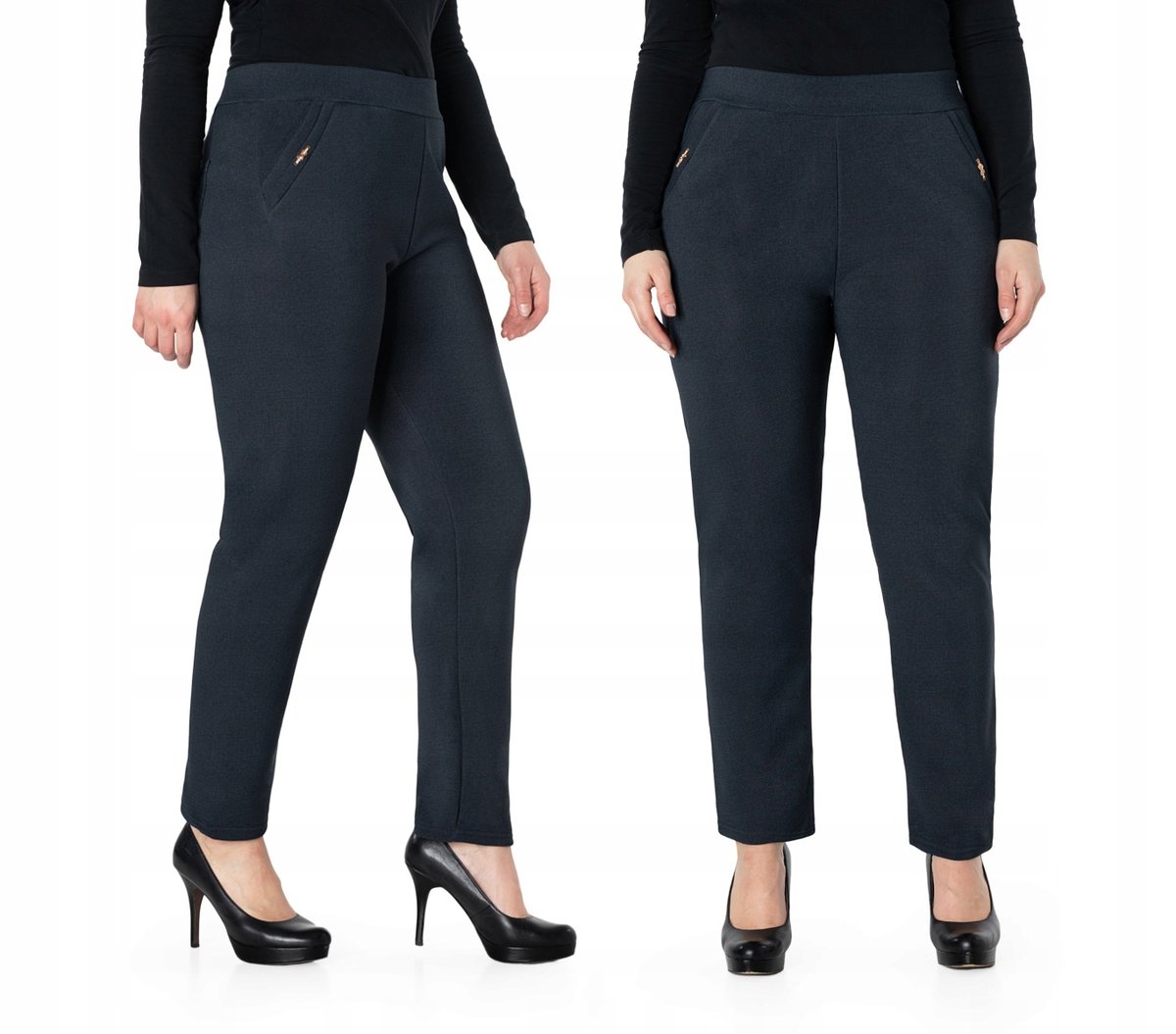 Ciepłe Eleganckie Spodnie Damskie 20225-2 6XL/7XL