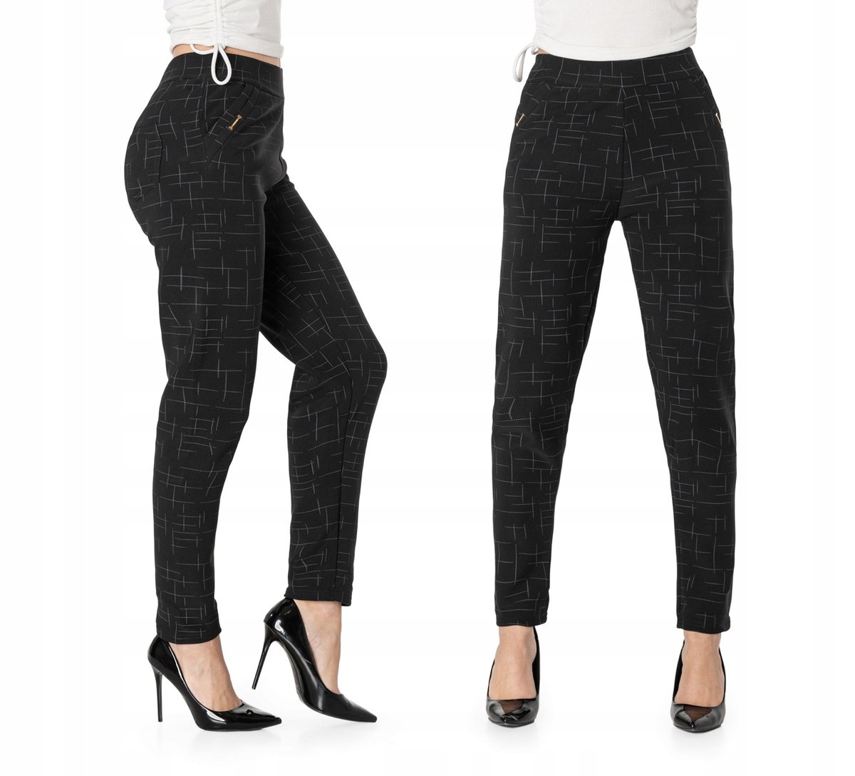 Ocieplane Spodnie Damskie Ciepłe Futerko 623-1 4XL