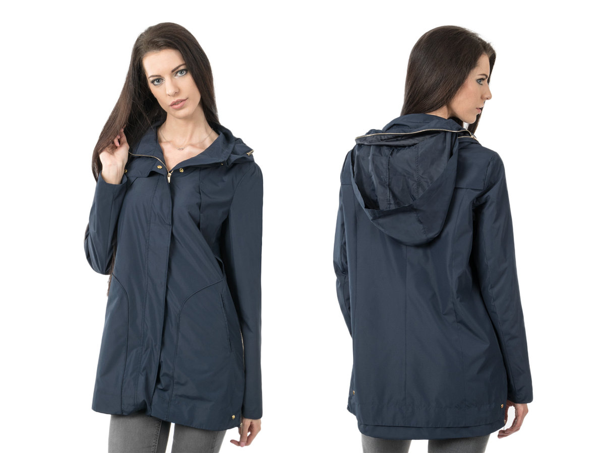Elegancka Kurtka Damska Wiatrówka 57134 r L granat