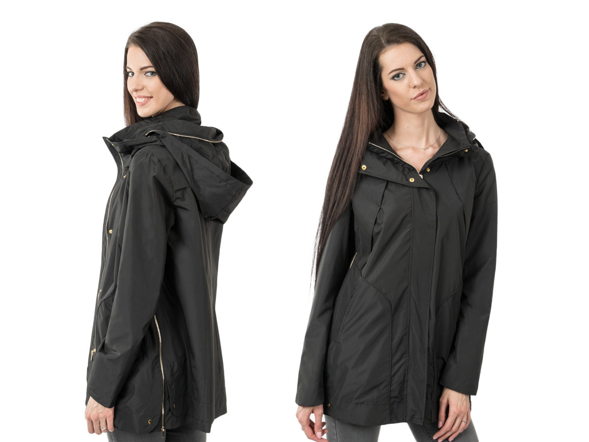 Elegancka Kurtka Damska Wiatrówka 57134 r M czarny