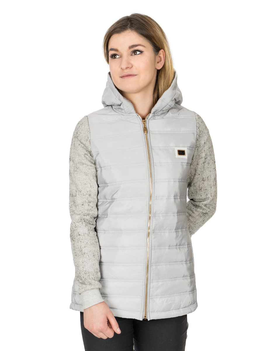 Kurtka Damska Parka Przejściowa 8380 XXL popielata