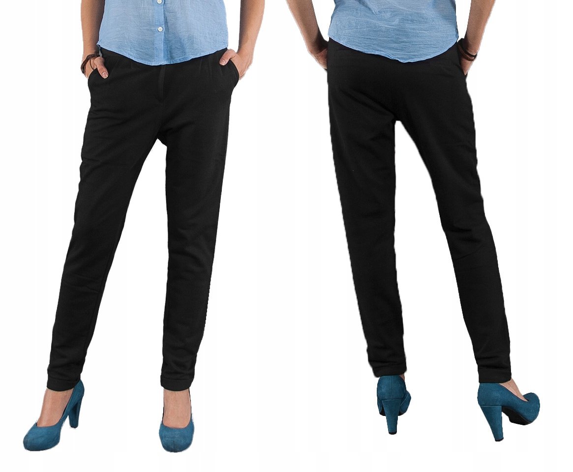 Spodnie Damskie Bawełniane Chino Nicole L czarne