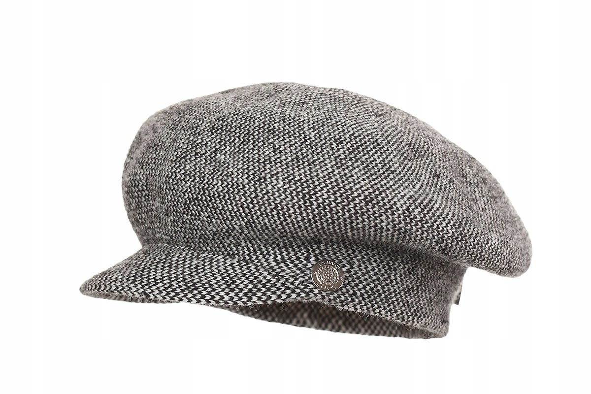 Kaszkiet damski REYNA Czarny/ecru pepitka