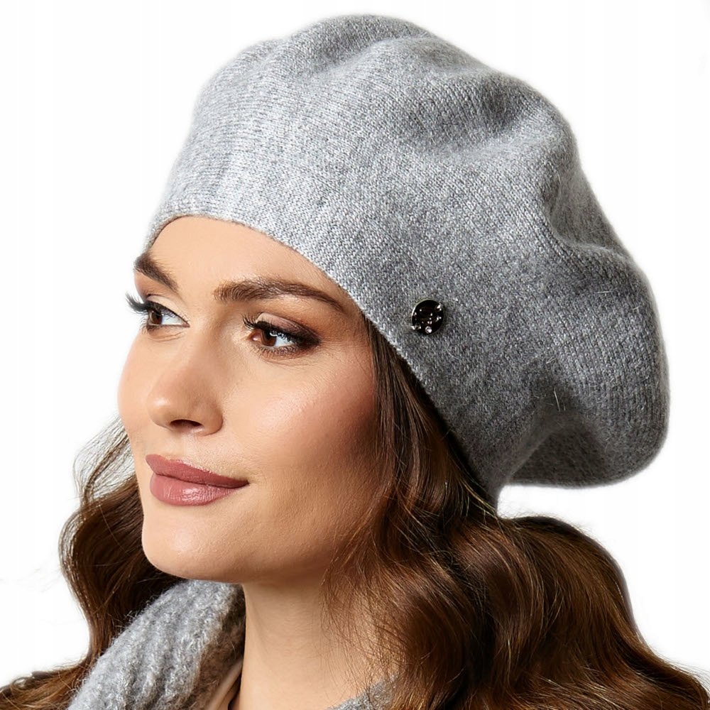 Beret damski MIRIAM Jasny szary