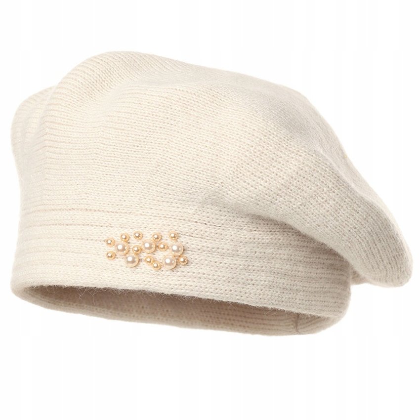 Beret damski LAVINIA Jasny beż