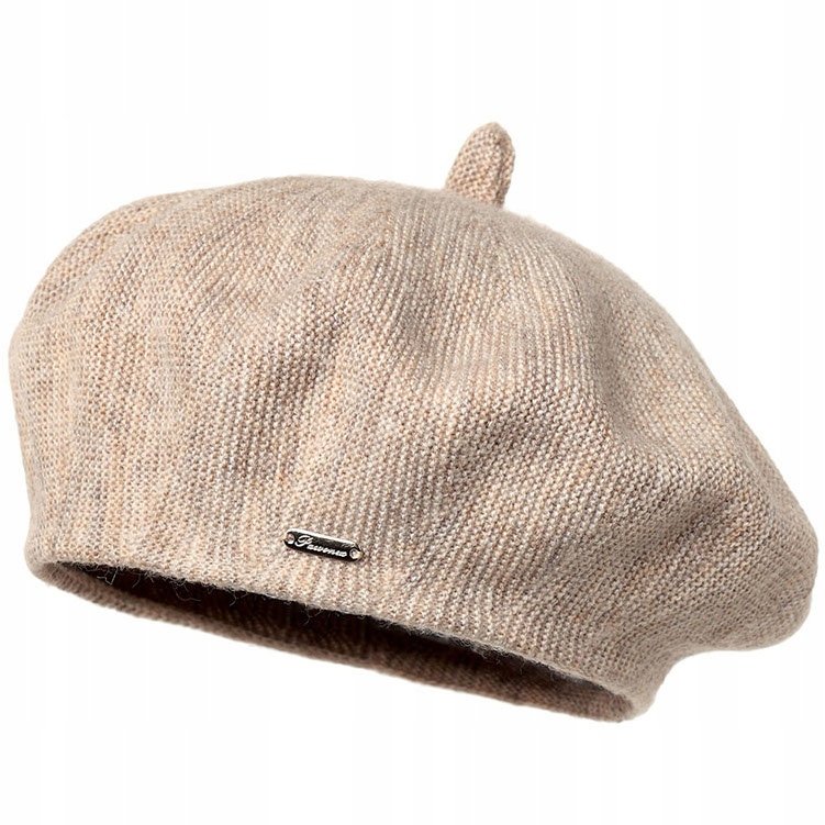 Beret damski MICHELE Jasny beż