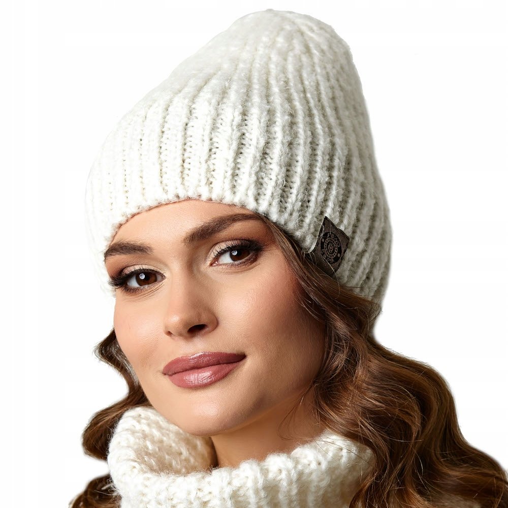 Czapka damska EMI Ecru