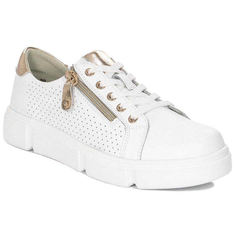 Filippo Półbuty sneakersy damskie skórzane białe-36