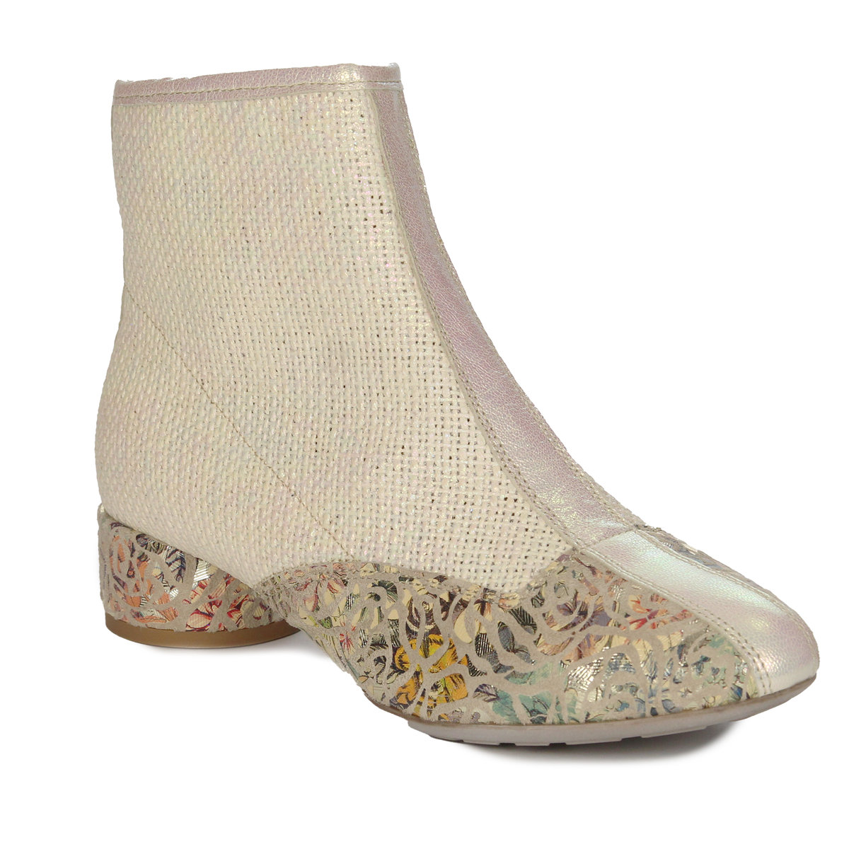 Botki damskie Maciejka na obcasie Jasny Beż-36